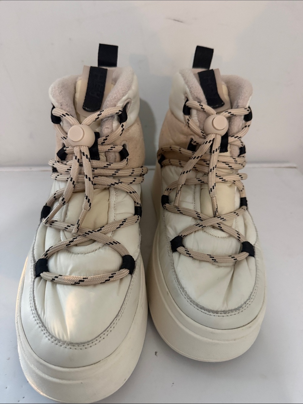 Ash Montana Puffer women skin Ankle platform winter Boots sz 8